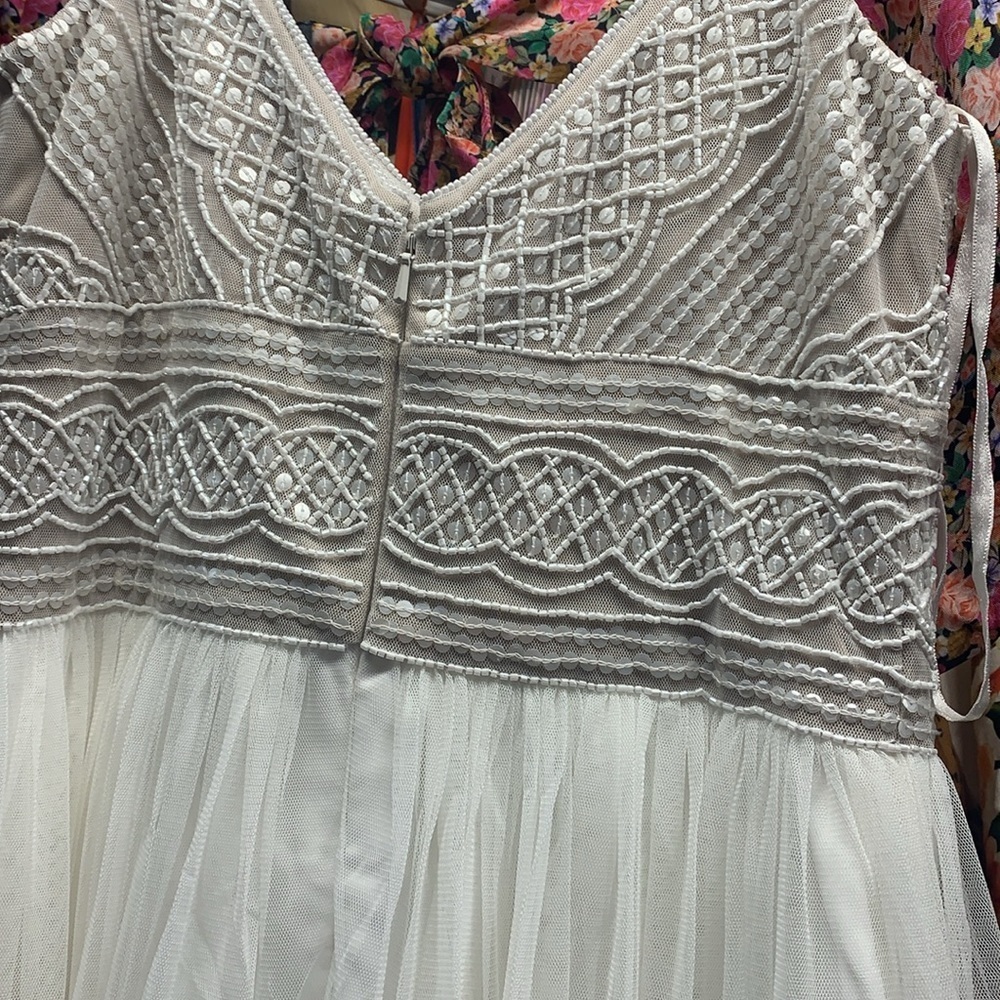 NWT Adrianna Papell x BHLDN Violetta Wedding Dress Gown Beaded Tulle 2 - Picture 4 of 5